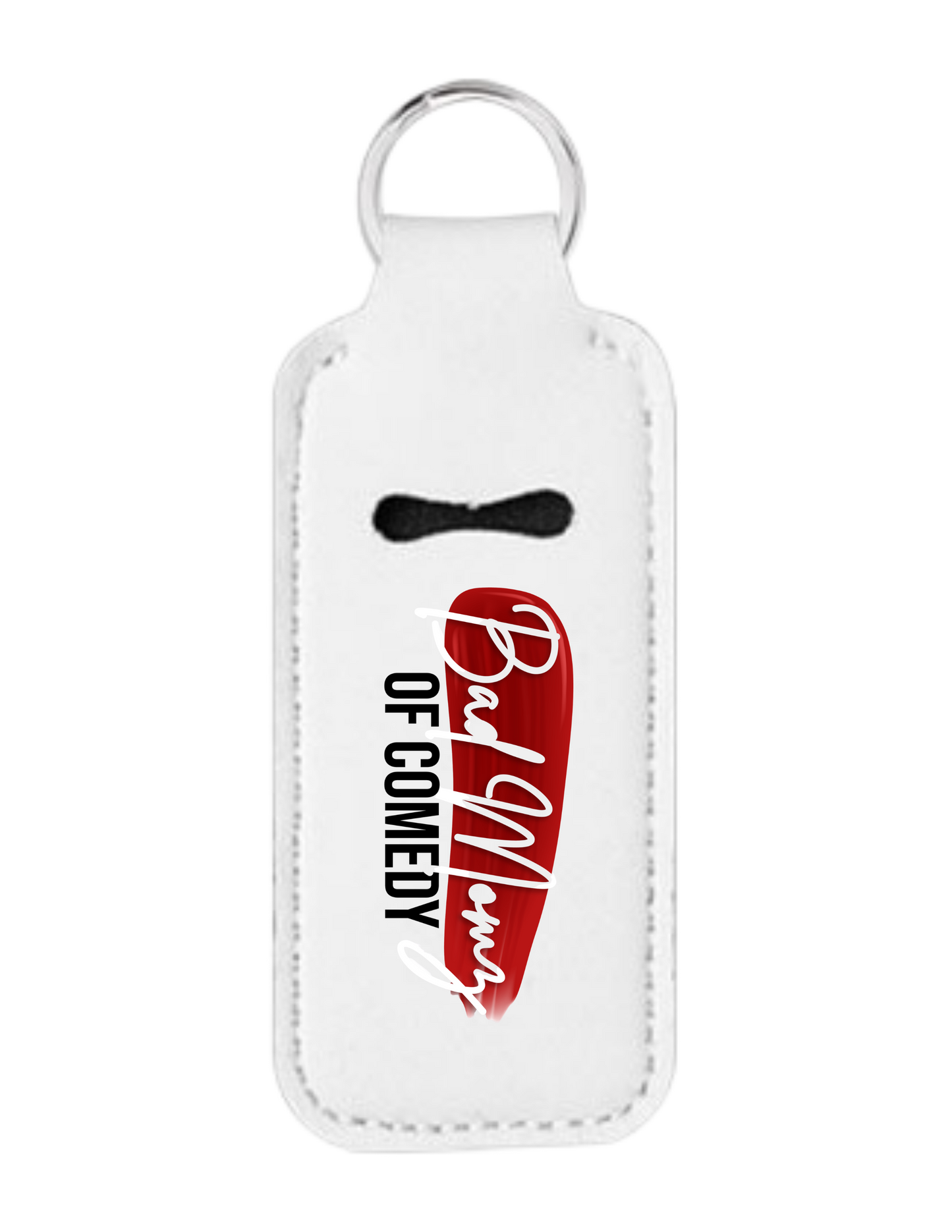 Bad Momz of Comedy Hand Sanitizer & Chapstick holder keyring set