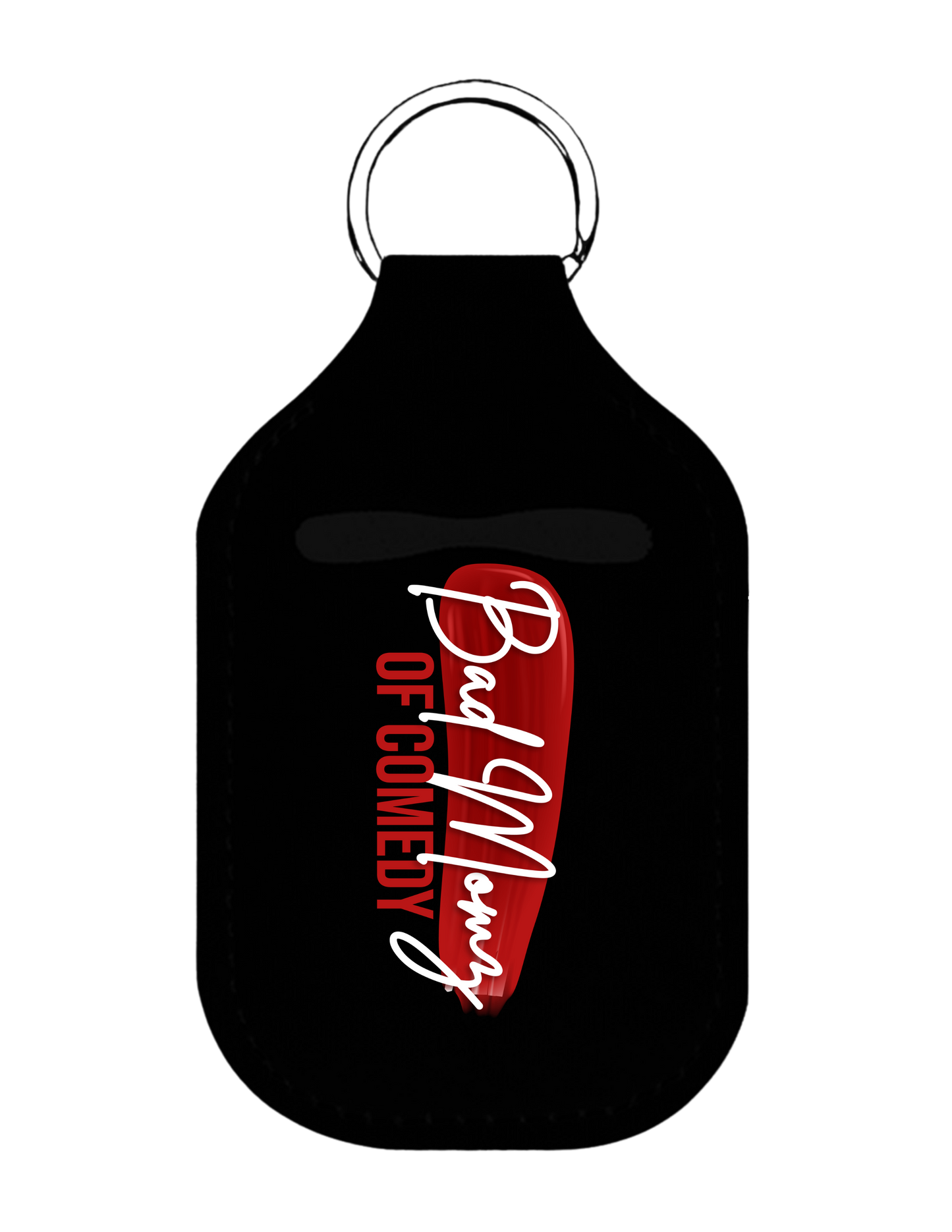 Bad Momz of Comedy Hand Sanitizer & Chapstick holder keyring set