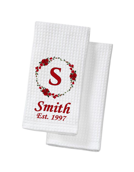 Customized monogram towel (set of two)